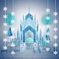 Miniatyrbillede 3 af 5: 16 snore til ophængning af snefnug frosne fødselsdagsfestartikler festlige dekorationer i vinter Wonderland dekorationer hvid jul sne