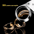 Miniatyrbillede 4 af 5: 1 stk. juveler lup - lup 30 x 21 mm Antik linse smykke - Lommelup 30x - Sammenfoldelig glas lup