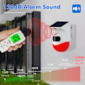 Miniatyrbilde 2 av 5: Solar Human Body Induction Infrarød Lyd- og Lysalarm 120dB Alarm Strobelys, Egnet for Hjem, Gård, Låve, Villa, Hage