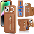 Pikkukuva 2 / 5: iPhone 13 Nahkakotelo - Vaaleanruskea