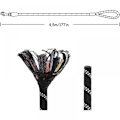 Miniatyrbilde 3 av 5: 4,5 m bånd til hunder, dyreutstyr, kobbel, rundt tau, bånd for mellomstore og store hunder, svart nylon