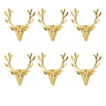 Miniatyrbillede 1 af 3: 6 stk. Guld Hjort Servietringe Holdere til Bryllup Hjem Bord Dekoration Serviet Holder