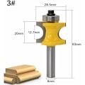 Miniatyrbillede 4 af 5: 5 stk. 8 mm Bullnosis stang med ansigtsperlesøjle/Overfræser bit støbning, træ jordbærskæring 1/4 \"3/8\" 1/2 \"5/8\" 3/4 \", værktøj til snedkeri