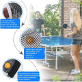 Miniatyrbillede 4 af 5: 2 stk. justerbart bordtennisnet i polyester - 180 * 15 cm - sort