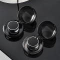 Miniatyrbilde 2 av 5: 6-pakning Universal Clear Gas Stove Switch Protective Covers med matchende dobbeltsidig tape for gassbrennere (svart)