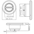 Miniatyrbilde 3 av 5: Lastestol bryter elektrisk bryter kontroller 2 runde knapper Rund bryter vippestol skyvekontroll Terletable lenestol.