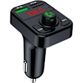 Miniatyrbillede 1 af 5: Bluetooth bil kit bil transmitter Bluetooth håndfri afspiller 3.1A hurtig opladning