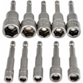 Miniatyrbilde 1 av 5: 10 stk. magnetisk sekskantpipe-sett 6-15mm slagtrekkerpipe, magnetisk sekskantpipe-nøkkelsett magnetisk 1/4 sekskantpipeadapterverktøy