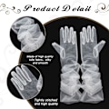 Miniatyrbild 3 av 5: Dam långa handskar mesh tyll handskar 27 tum transparenta fest opera handskar armbågslängd handskar för bröllop brud bal