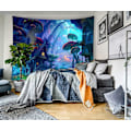 Miniatyrbild 4 av 5: Skogsträdgård Väggbonad, Psykedelisk Hippie-gobeläng 150X130CM Väggbonader Växter Svampar, Abstrakt Gobeläng Dekoration Väggbonad Filt