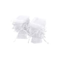 Miniatyrbillede 1 af 5: Sæt med 100 poser i hvid organza, 7 x 9 cm, organza gavepose, smykkepose, bryllupsposer, lavendelposer, bryllupsgave