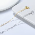 Miniatyrbillede 3 af 5: 925 Sterling Sølv Naturligt Justerbar Ankelkæde - 2,4 mm Hjertekæde Ankelkæde