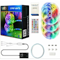 Miniatyrbillede 1 af 4: LED-lysstribesæt 12V5050RGB musikrytmelysstribe (en til tre 15 meter med strømforsyning)