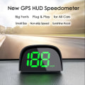 Miniatyrbild 5 av 5: Bilhastighetsmätare, HUD-hastighetsmätare, GPS-hastighetsmätare, LED-digitaldisplay, universell vindrutevisning Mph/Km, överhastighetslarm, grön KM