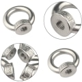 Miniatyrbilde 4 av 4: 304 rustfritt stål løftering ringmutter M8 marine løftering【hengende ringmutter 10stk