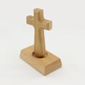Miniatyrbillede 3 af 5: 5 tommer krucifiks stående trækors med rektangulær base - kristne kors ornamenter til hjemmekontorbutik - træ dekorative religiøse gaver