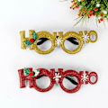 Miniatyrbilde 5 av 5: 1 stk julebriller glitterferiefestbriller ramme juledekorasjonstilbehør julefestferiegavekostymebriller (tilfeldig stil