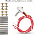 Miniatyrbillede 5 af 5: 3D Printer Tilbehørssæt Varmeblok + 10 stk. 0,4 mm 3D Printerdyse + Rørhals til MK8, Anet A8, Alunar M508, CR7, V2