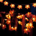 Miniatyrbilde 5 av 5: 3M Maple Leaf Lyskjeder, 20 LED Maple Lyskjeder - Maple Leaves - for Utendørs, Hjem, Jul, Thanksgiving, Dekorasjon