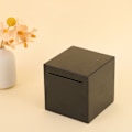 Miniatyrbillede 1 af 5: Sparegris til voksne, der skal brydes for at åbne, sparegris i rustfrit stål til rigtige penge, ubrydelig metalsparegris til at spare penge (sort)