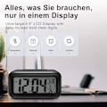 Miniatyrbild 2 av 5: Sängbords digital väckarklocka Batteridriven, skrivbordsur Tillbaka till skolan digital klocka med smart nattlampa 12/24 timmars display Snooze-funktion