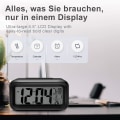 Miniatyrbilde 2 av 5: Soveværelse digital alarmur Batteridrevet, bordur Tilbage til skolen digitalt ur med smart nattelys 12/24 timers display Snooze-funktion