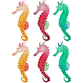 Miniatyrbillede 1 af 4: 6 stk. Hippocampus Silikone, Kunstig Hippocampus Dekorativt Happocampal Ornament Hippocampus Lysende Kunstigt Lys Akvariedekoration