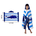 Pikkukuva 4 / 4: Lasten kylpypyyhe, Lasten huppuinen kylpypyyhe Pikakuivuva Super imukykyinen Poncho ammeeseen/altaaseen/rantauintipeitteeseen (127cmx76cm, Corsair)