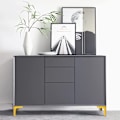 Miniatyrbillede 2 af 4: Sæt med 4 møbelfødder til belastninger op til 800 kg, 10 cm moderne metalbordfod i form af en trekant, møbelfod til skab, sofa, guld, guld