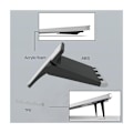 Miniatyrbild 3 av 5: 2 stycken mini laptopstöd, osynligt portabelt laptopstativ i självhäftande plast för notebook och tangentbord (svart)