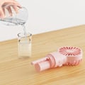 Miniatyrbild 3 av 5: Bärbar dimfläkt, mini transparent sprayfläkt, uppladdningsbar dimspridare via USB med 4 hastigheter för hemmet, kontoret, utomhus, resor