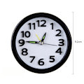 Miniatyrbild 2 av 5: Displayklocka rund liten väckarklocka snooze tyst svep väckarklocka skrivbordsklocka batteridriven kompakt bärbar reseväckarklocka digital klocka