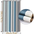 Miniatyrbillede 2 af 5: Bruseforhæng 200x200cm Polyester Striber Vandtæt Skimmelfast Badeforhæng med Spænder 12 Kroge Tungt Vægt Hemsøm (Striber - Multifarvet, 2