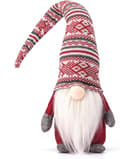 Festive Gnome Håndlaget Jule Nisse Ornament Thanksgiving Gave Tomte (Rød Stripe)