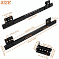 Miniatyrbilde 5 av 5: Skuffeskinner 350mm Skuffeskinne Kulelager Skuffer for Tastatur Skyvebrett (1 Par) Svart