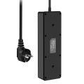 Miniatyrbillede 2 af 5: Multifunktionel overspændingsbeskytter med 6 stikkontakter og 4 USB-porte, stikdåse med individuel afbryder mod overbelastning, 1,5 m sort