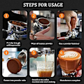 Miniatyrbild 5 av 5: Kaffe Tamper, Kaffe Tamper, Espresso Tamper, Rostfritt Stål Kaffe Press Tamper med Silikonkudde, Designer Kaffe Stämpel Set, Kaffe Press Tamper