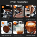 Miniatyrbillede 5 af 5: Kaffe Tamper, Kaffe Tamper, Espresso Tamper, Rustfrit stål Kaffe Press Tamper med silikonepude, Designer Kaffe Stempel Sæt, Kaffe Press Tamper