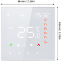 Miniatyrbilde 5 av 5: Digital Smart Veggtermostat for Elektrisk Oppvarming WiFi Stemmestyring 16A Digital Programmerbar Gulvvarme Termostat med Berørings LCD-Skjerm