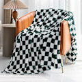 Miniatyrbilde 2 av 5: Buffalo Plaid Fleece Teppe (70*140cm, Grønn) - Rutete Flanell Teppe - Mykt Lett Mikrofiber Velour Teppe for Sofa og Sofa