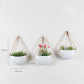 Miniatyrbild 3 av 3: Väggmonterad kruka inomhusväxter Keramisk hängande kruka Planter Succulent Luftväxter Kaktus Simulering Växter Badrum Vardagsrum Kontor Veranda D