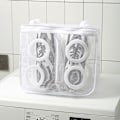 Miniatyrbilde 1 av 5: Vaskemaskin Skoveske Reise Sko Oppbevaringsposer Bærbar Mesh Vaskeripose Anti-deformasjon Beskyttelse Klær 32*38CM