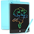 Miniatyrbillede 1 af 5: 10 tommer farverig LCD skrivetablet (blå), 10 tommer grafisk tegnebræt nøglelås håndskrift doodle pad børnelegetøj gaver til drenge piger