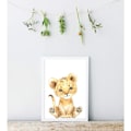 Miniatyrbild 3 av 5: Parti med 4 affischer Barnrum - A4 Tiger & Zebra Giraff Format, Pojk- & Flickdekor, 2130cm.