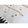 Miniatyrbillede 3 af 5: 24 Lomme Stof Julekalender Hængende Ornament (Sort)