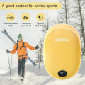 Miniatyrbild 5 av 5: Uppladdningsbar handvärmare 10000 mAh Powerbank USB Elektrisk handvärmare [Svart], Perfekt vintergåva för kvinnor barn män för skidåkning klättring vandring-Yell