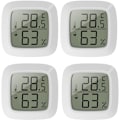 Miniatyrbillede 1 af 5: Sæt med 4 mini indendørs termometre - Indendørs hygrometer termometer - med hurtig opdatering på 10 sekunder - Mini LCD - Til børneværelse, skrivebord, b