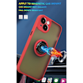Miniatyrbild 3 av 3: Designad för iPhone 13 Repskyddande, Anti-Fingeravtryck, Inbyggd 360° Svängbar Ring Stark Magnetisk Biltelefonhållare för iPhone 13 6.1 tum Kvinna