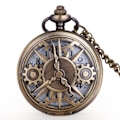 Pikkukuva 1 / 4: Vintage Hollow Gear Arabiaksimalli Quartz-Taskukello Rihma-Kaulakoru