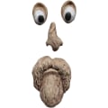 Miniatyrbild 3 av 5: Gammal Man Trä Ansikte 3D Konst Prydnader - Rolig Nyckfull Trä Ansikte Skulptur - Trädgårdsdekoration
